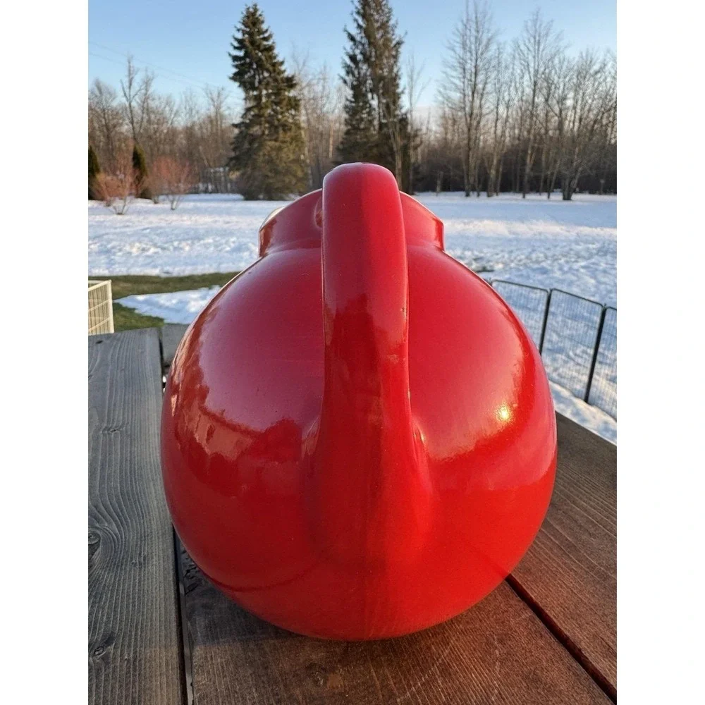 Vintage Hall's Superior Quality Kitchenware Red  Pitcher w/ Handle & Ice Lip
